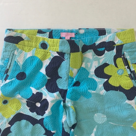 Lilly Pulitzer Textured Cotton Cropped Pants - Picture 2 of 7